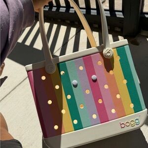 Bogg - Rainbow Striped Tote Bag